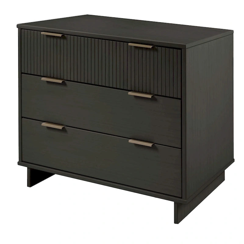 Manhattan Comfort 2-teiliges Granville Modern Massivholz Standard Kommoden- und Nachttischset