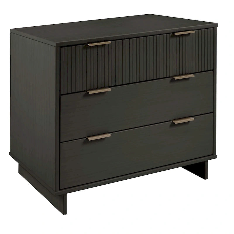 Manhattan Comfort 2-teiliges Granville Modern Massivholz Standard Kommoden- und Nachttischset