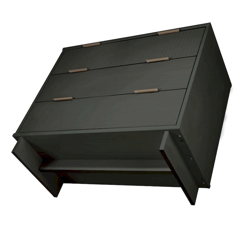 Manhattan Comfort 2-teiliges Granville Modern Massivholz Standard Kommoden- und Nachttischset