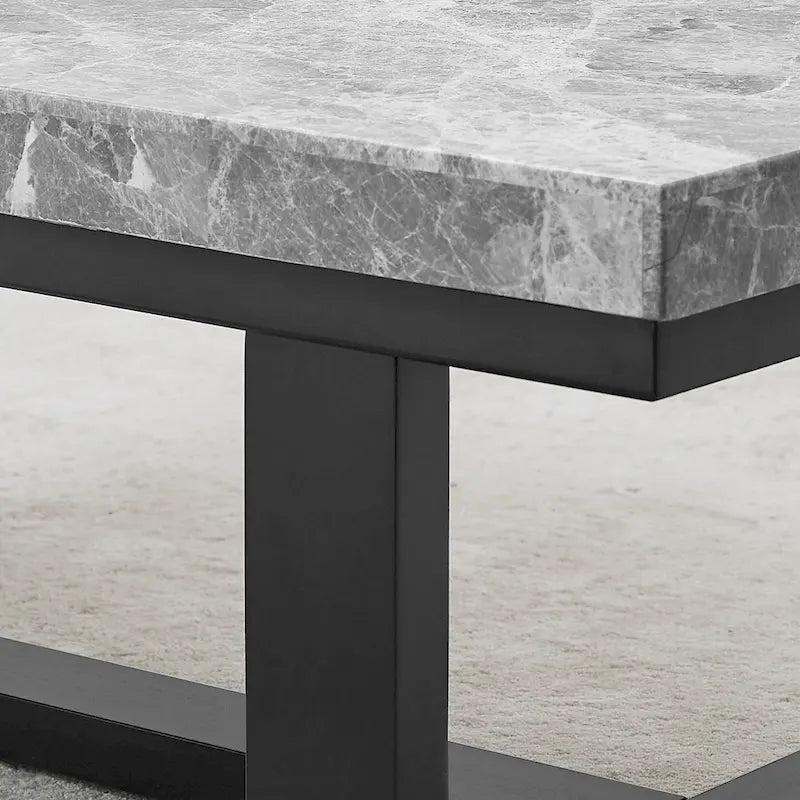 Steve Silver Ludlow Beistelltisch mit grauer Marmorplatte