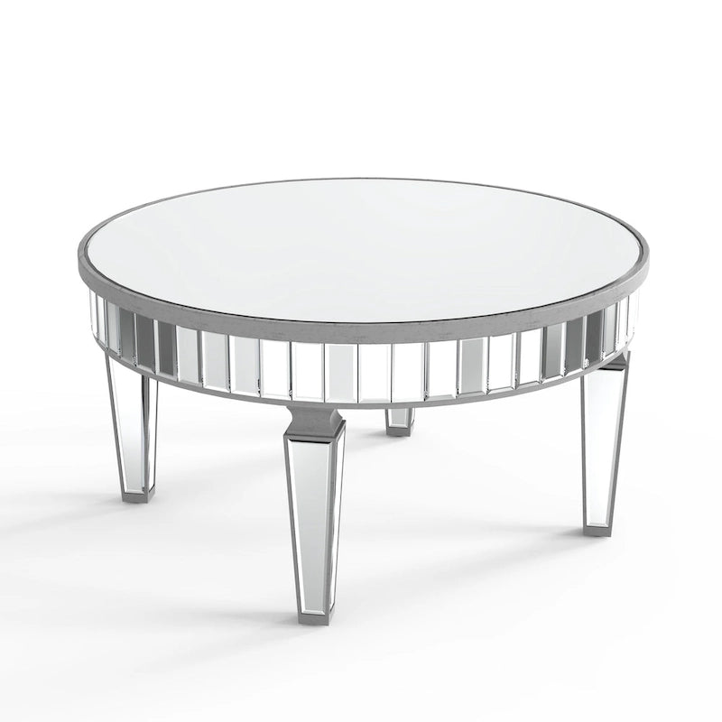 Runder Couchtisch mit Spiegelakzenten