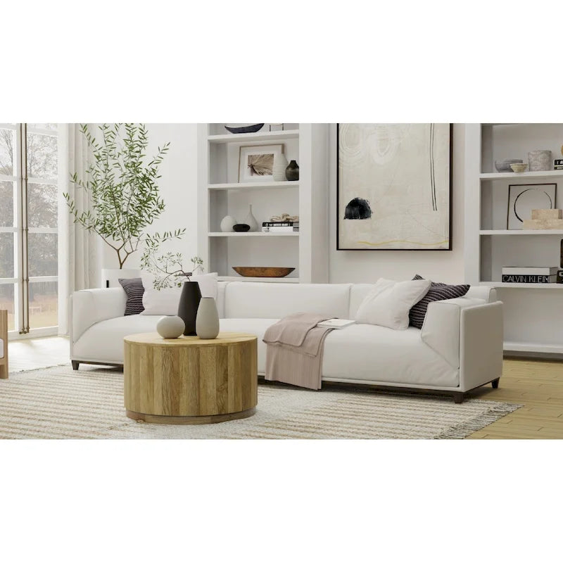 Carolina Living Krissa runder Couchtisch aus Mangoholz, 30