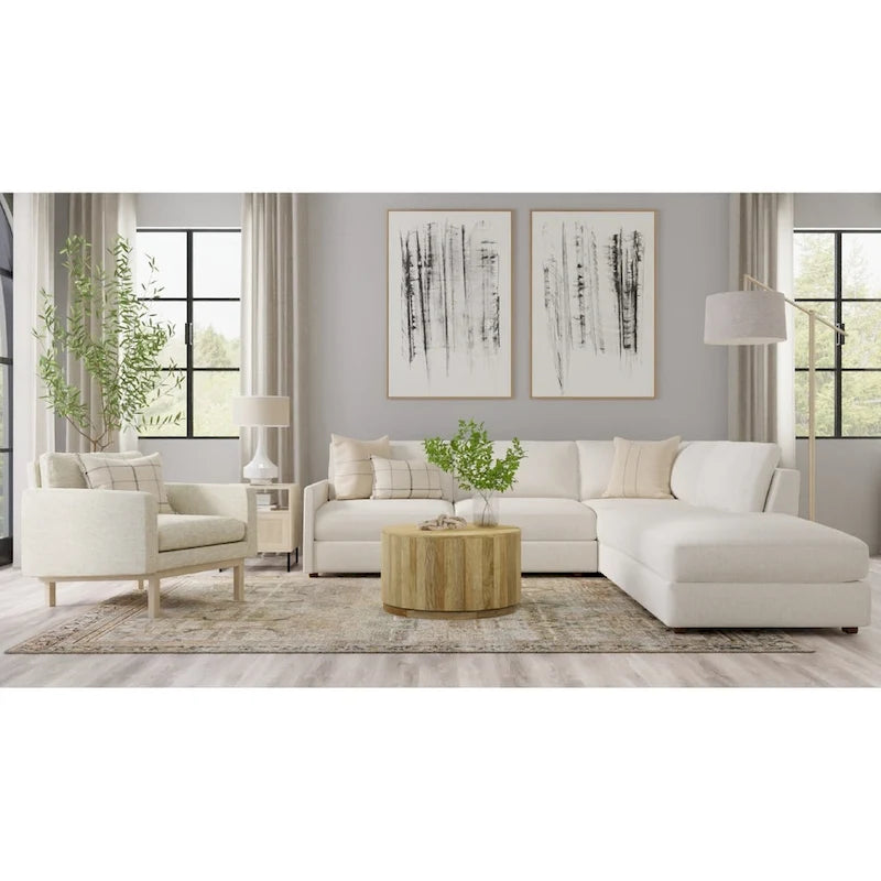 Carolina Living Krissa runder Couchtisch aus Mangoholz, 30