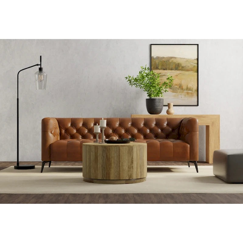 Carolina Living Krissa runder Couchtisch aus Mangoholz, 30