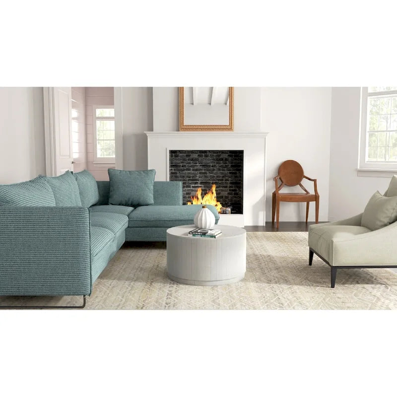 Carolina Living Krissa runder Couchtisch aus Mangoholz, 30
