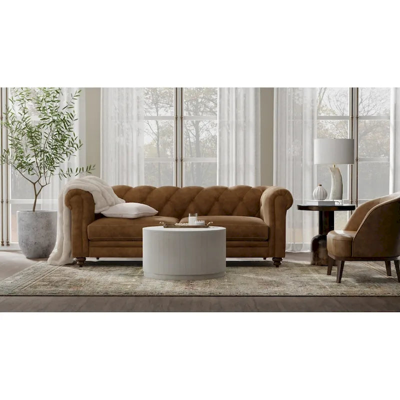 Carolina Living Krissa runder Couchtisch aus Mangoholz, 30