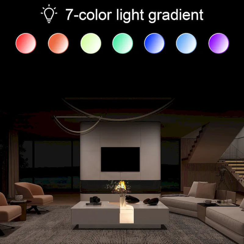 Aufbewahrungs-Meisterwerk Moderner Weißer Couchtisch mit Farbigem LED-Rand – 140 cm (B)