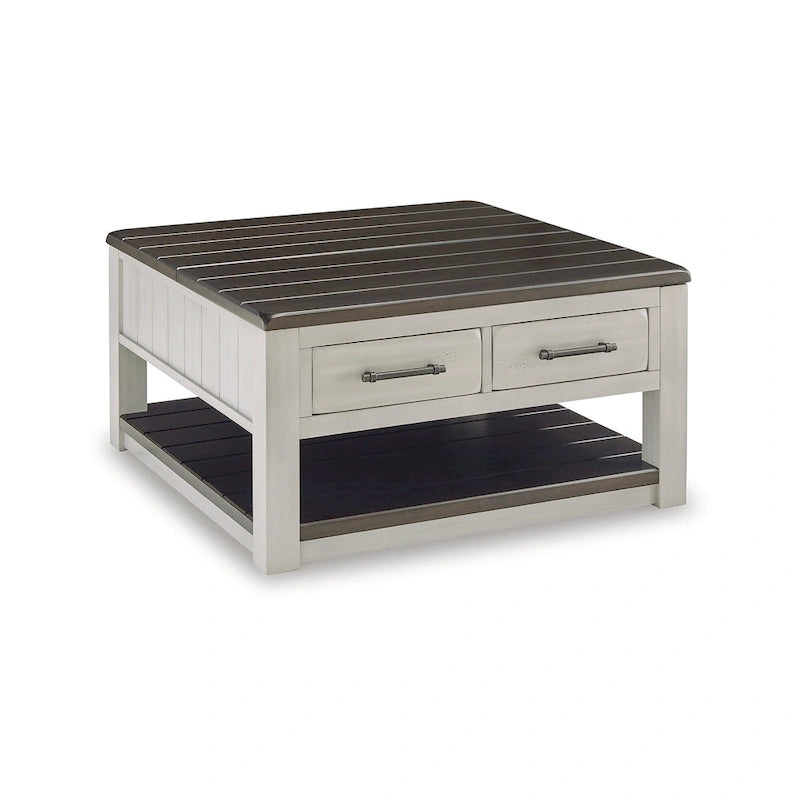 Signature Design by Ashley Darborn Grau/Braun Couchtisch mit Hebefunktion – 90,17 B x 90,17 T x 49,23 H cm
