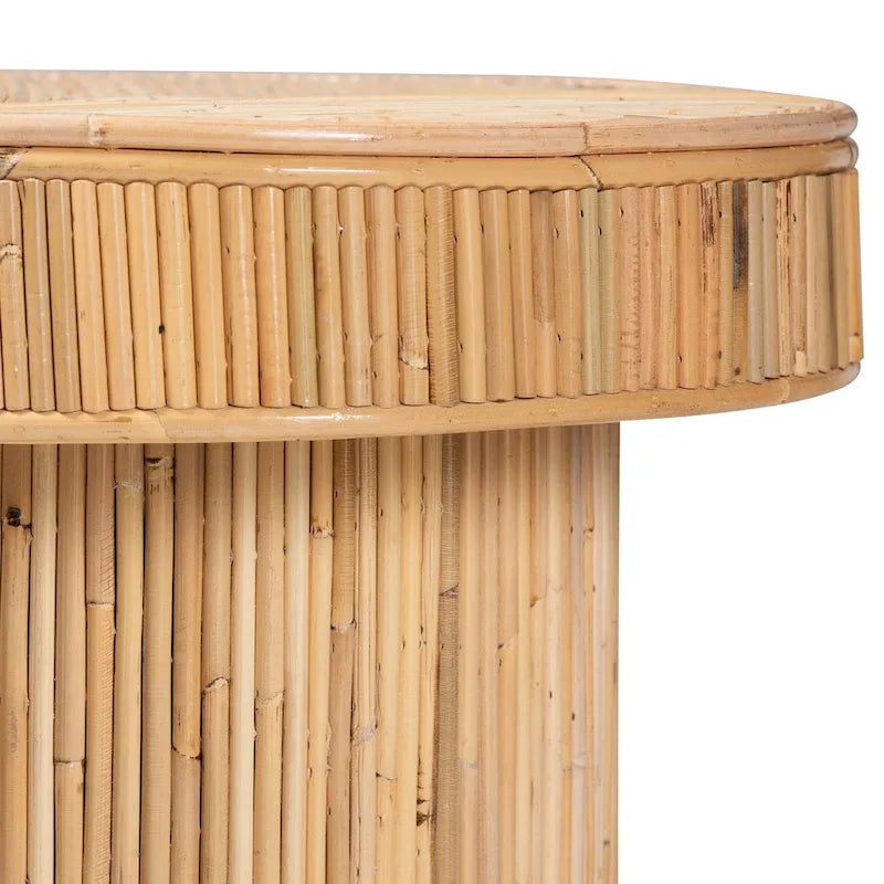 Iryna Modern Bohemian Konsole aus natürlichem Rattan