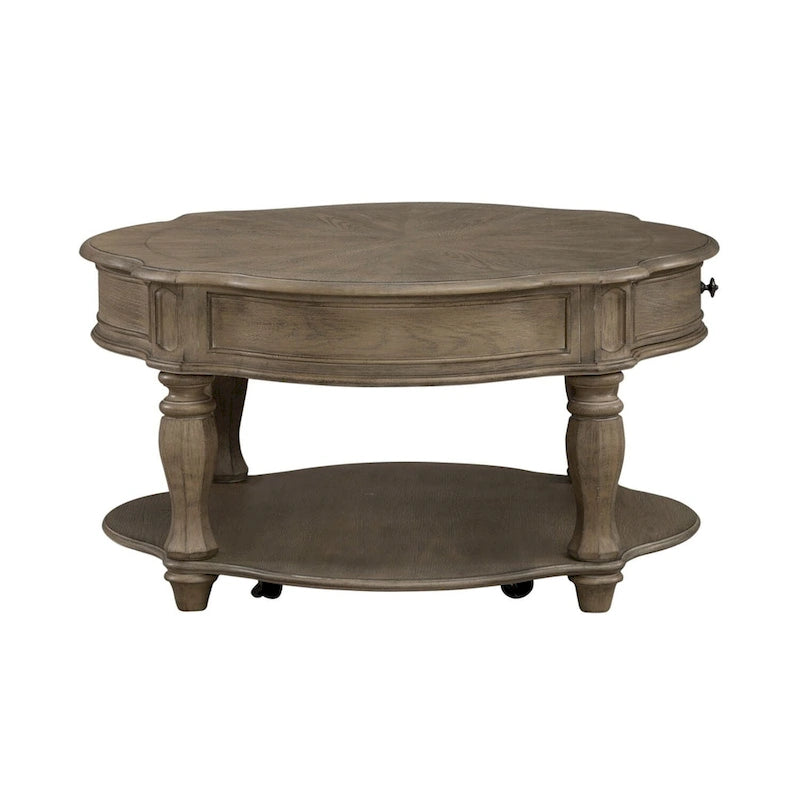 Magnolia Manor Weathered Bisque Runder Couchtisch