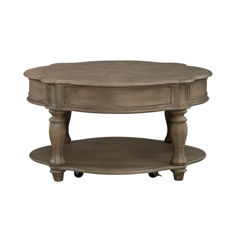 Magnolia Manor Weathered Bisque Runder Couchtisch