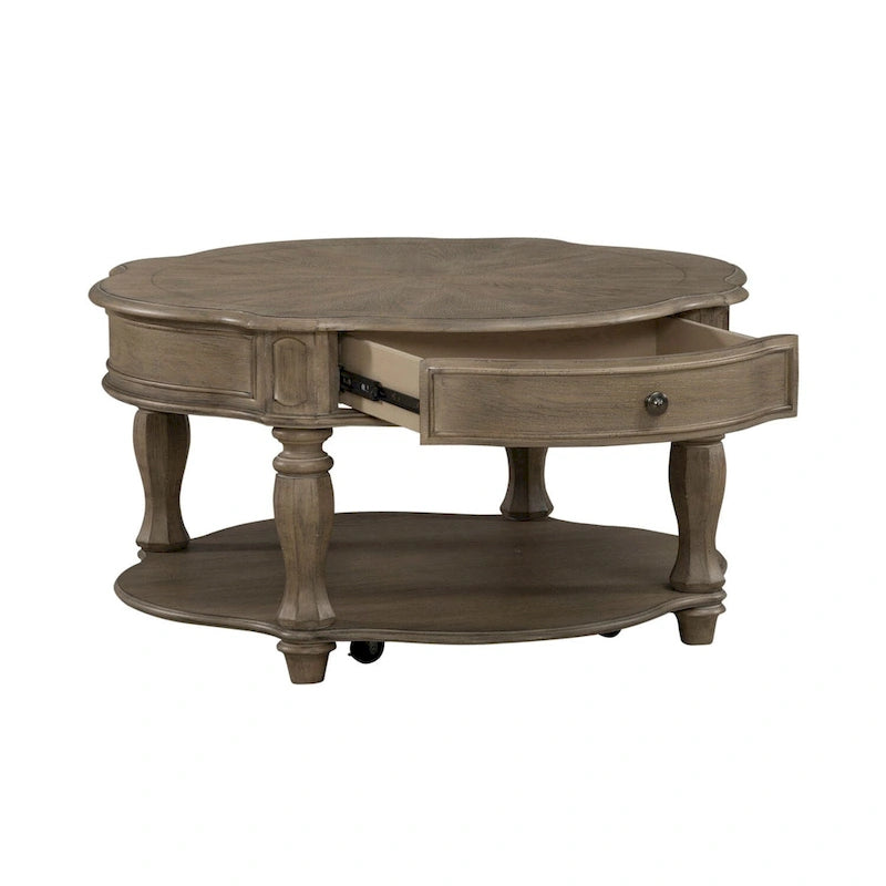 Magnolia Manor Weathered Bisque Runder Couchtisch