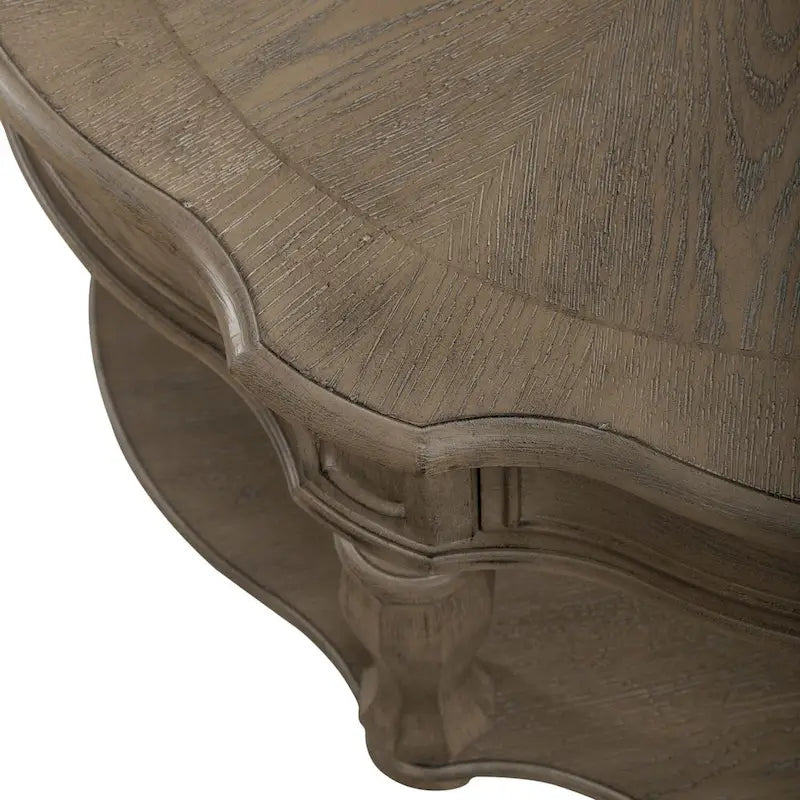 Magnolia Manor Weathered Bisque Runder Couchtisch