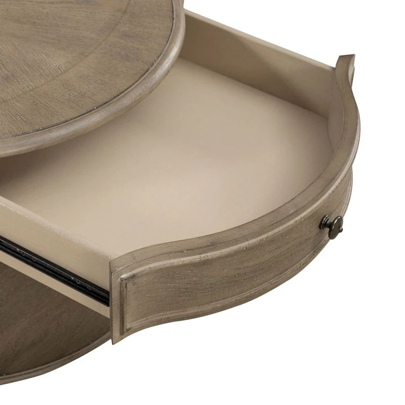 Magnolia Manor Weathered Bisque Runder Couchtisch