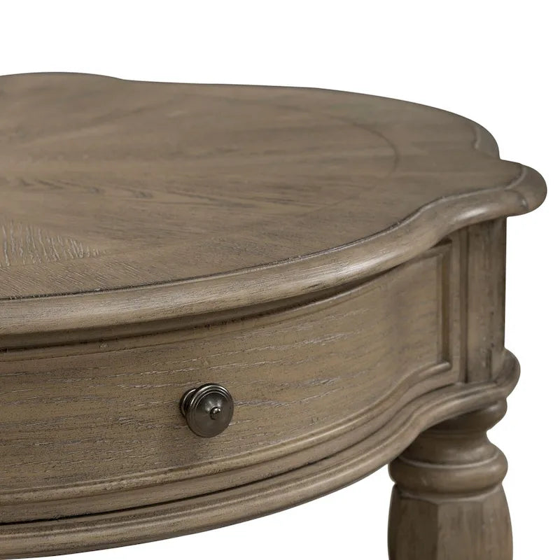 Magnolia Manor Weathered Bisque Runder Couchtisch