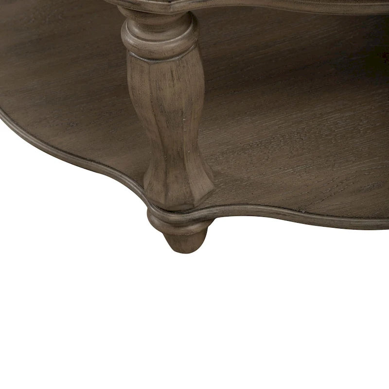 Magnolia Manor Weathered Bisque Runder Couchtisch