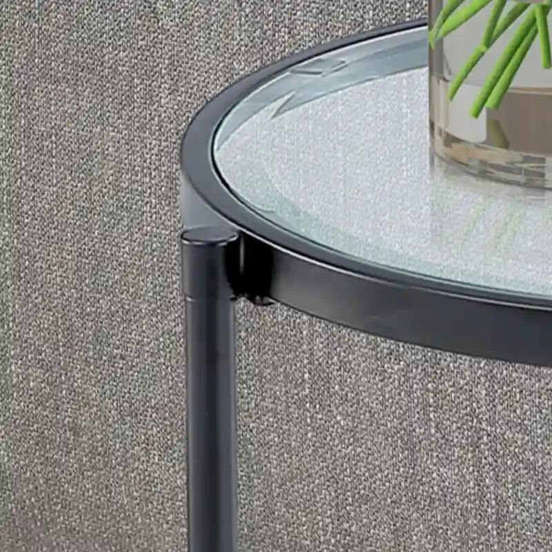 Couchtisch rund aus gehärtetem Glas