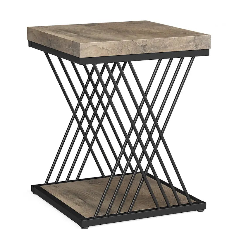 Quadratischer Beistelltisch, Nachttische im Mid-Century Modern Stil, Akzenttisch Wohnzimmer