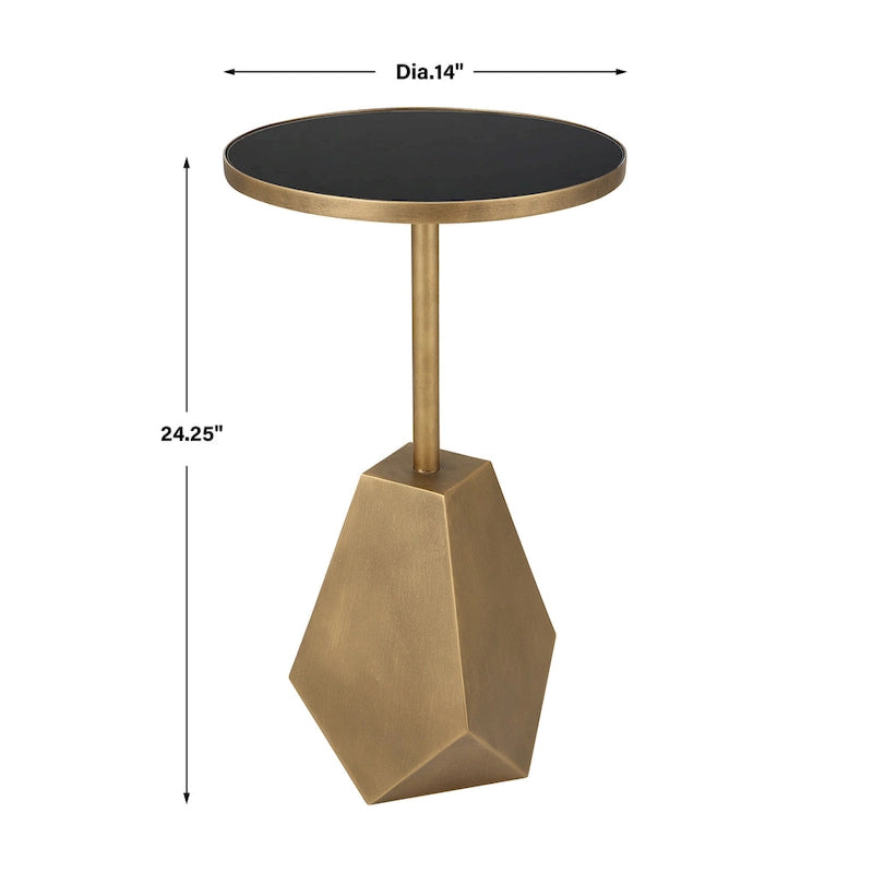 Uttermost Comet Geometrischer Akzenttisch Bronze – 14B x 24H x 14T