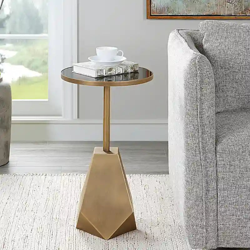 Uttermost Comet Geometrischer Akzenttisch Bronze – 14B x 24H x 14T