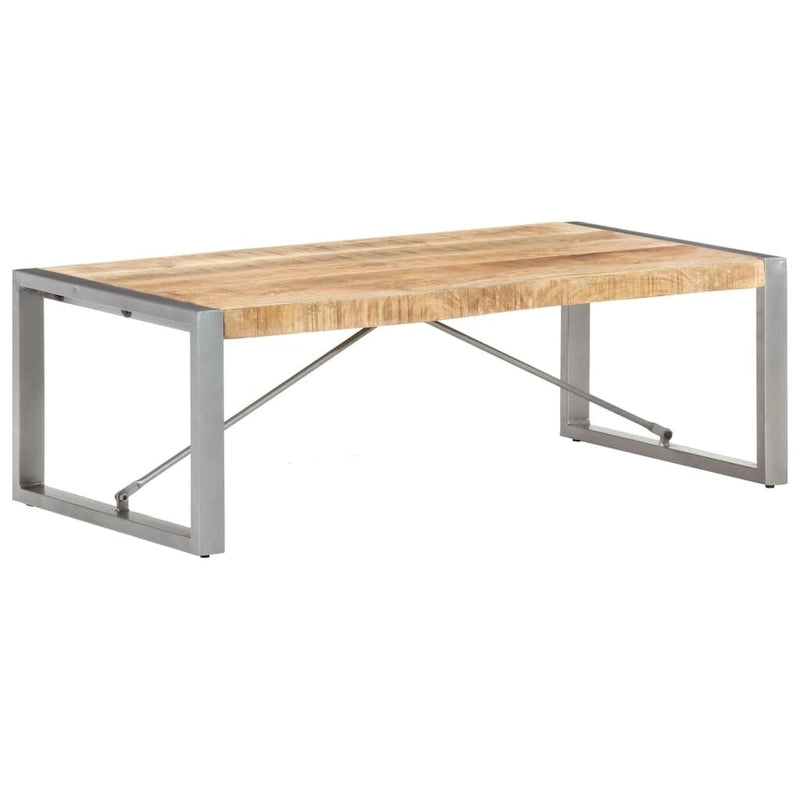 vidaXL Couchtisch 120x60x40 cm Raues Mango-Massivholz