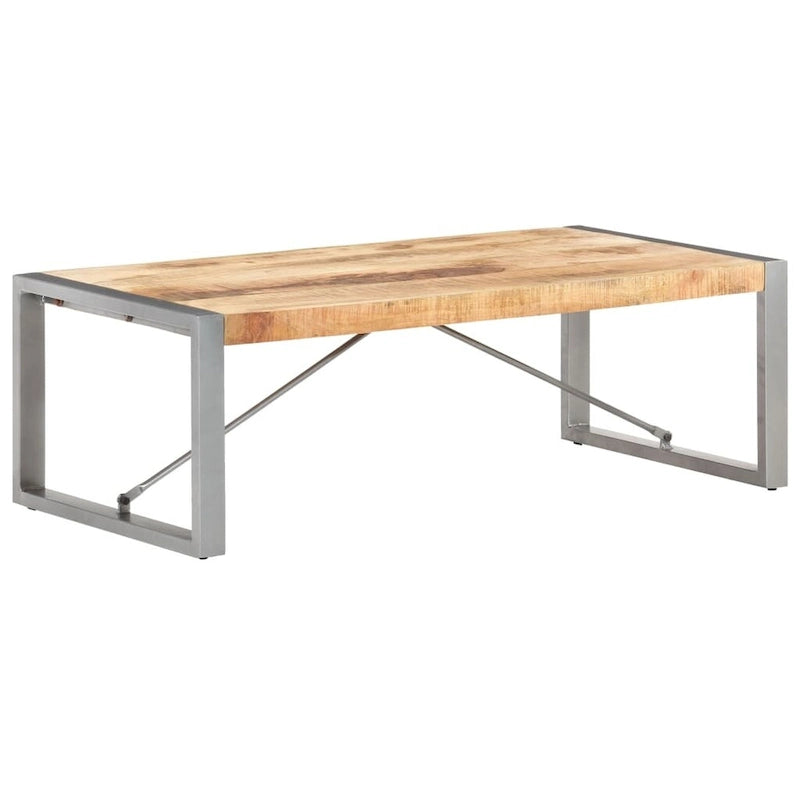 vidaXL Couchtisch 120x60x40 cm Raues Mango-Massivholz