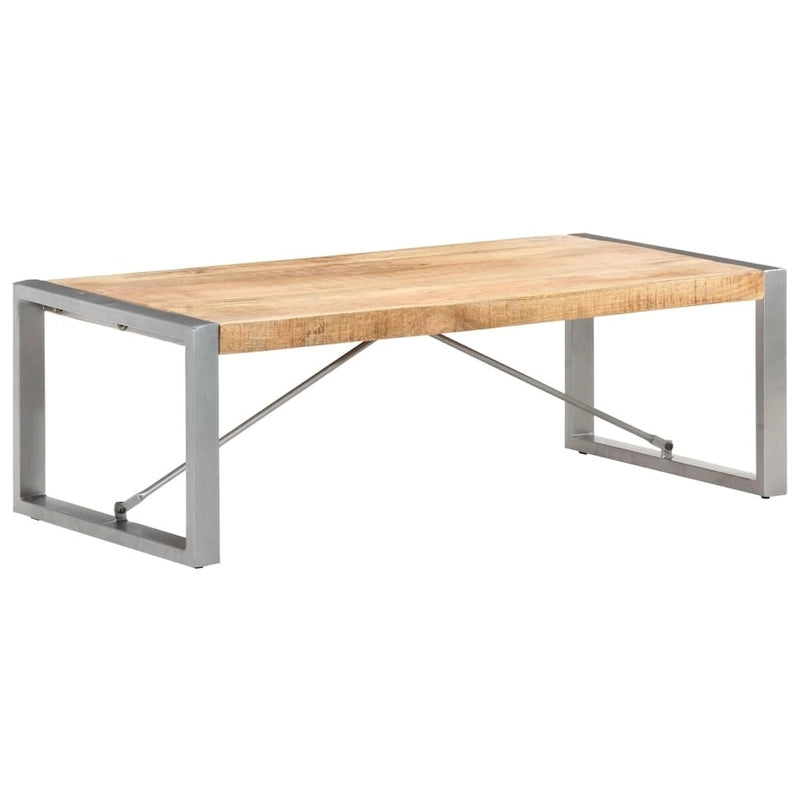 vidaXL Couchtisch 120x60x40 cm Raues Mango-Massivholz
