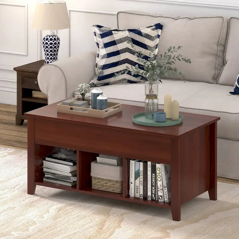 CCostway Coffee Table mit Hebefunktion und verstecktem Fach - Siehe Details