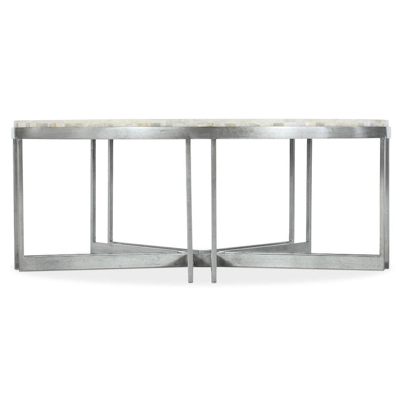 Hooker Furniture 5934-80111-00 Melange 42 Diameter Onyx and Steel