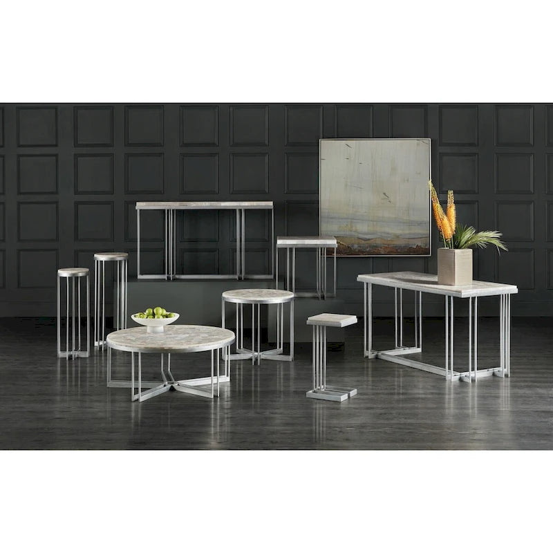 Hooker Furniture 5934-80111-00 Melange 42 Durchmesser Onyx und Stahl