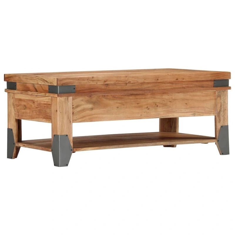 vidaXL Couchtisch 110x52x45 cm Akazie Massivholz - 43.3 x 20.5 x 17.7
