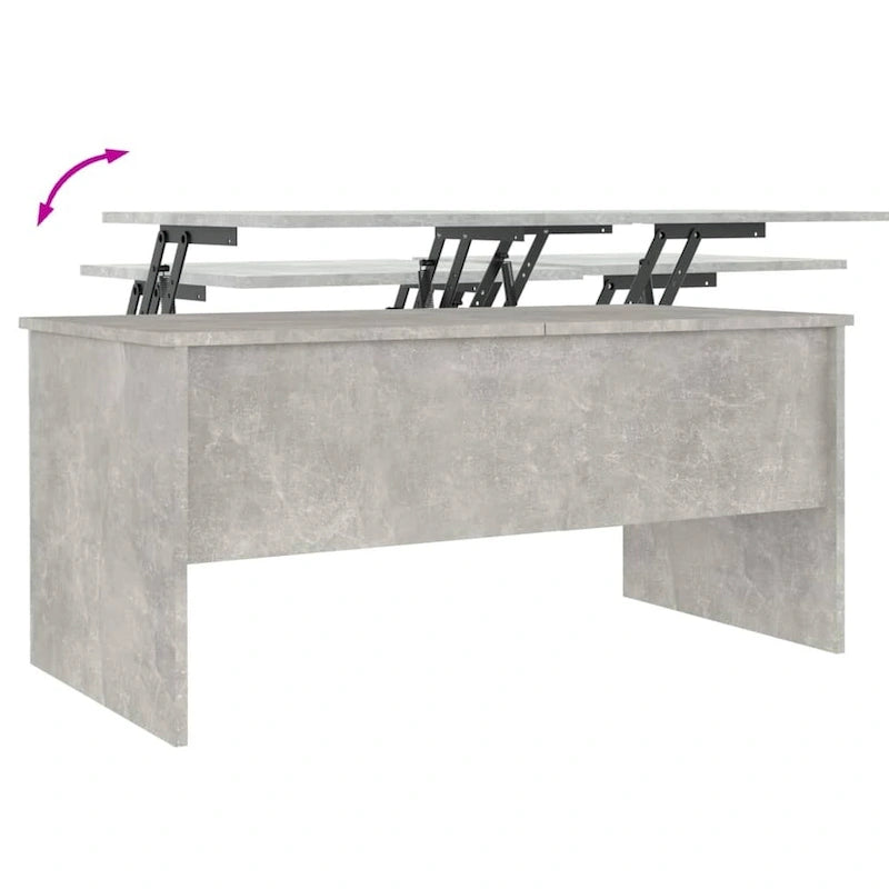 vidaXL Couchtisch mit hochklappbarer Tischplatte Beistelltisch Akzent Sofatisch Holzwerkstoff - 102 x 50,5 x 46,5 cm