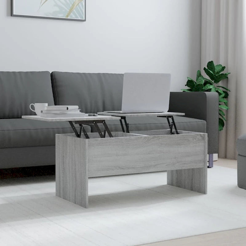 vidaXL Couchtisch mit hochklappbarer Tischplatte Beistelltisch Akzent Sofatisch Holzwerkstoff - 102 x 50,5 x 46,5 cm