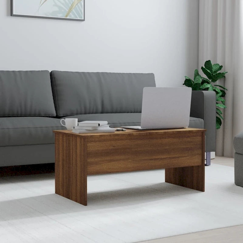 vidaXL Couchtisch mit hochklappbarer Tischplatte Beistelltisch Akzent Sofatisch Holzwerkstoff - 102 x 50,5 x 46,5 cm