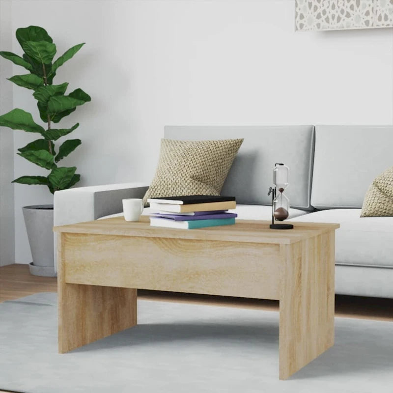 vidaXL Couchtisch mit Hebeplatte Beistelltisch Akzent-Sofatisch Holzwerkstoff - 80 x 50,5 x 41,5 cm