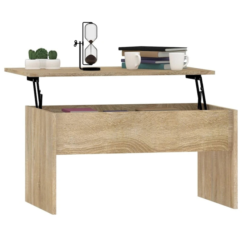 vidaXL Couchtisch mit Hebeplatte Beistelltisch Akzent-Sofatisch Holzwerkstoff - 80 x 50,5 x 41,5 cm