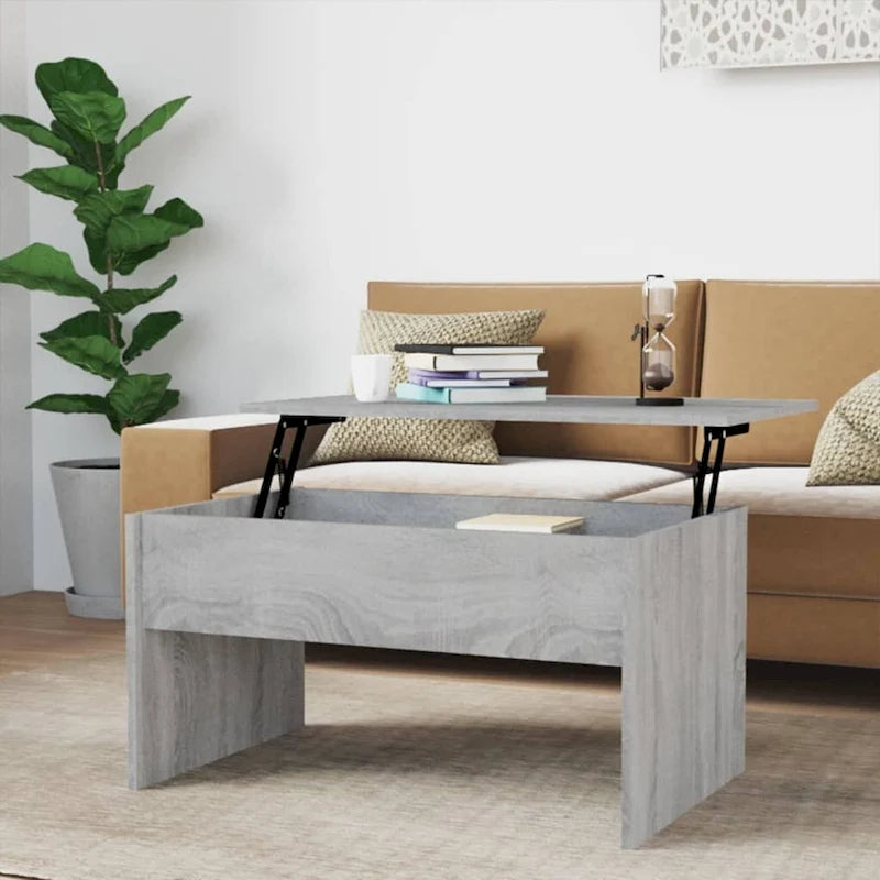 vidaXL Couchtisch mit Hebeplatte Beistelltisch Akzent-Sofatisch Holzwerkstoff - 80 x 50,5 x 41,5 cm