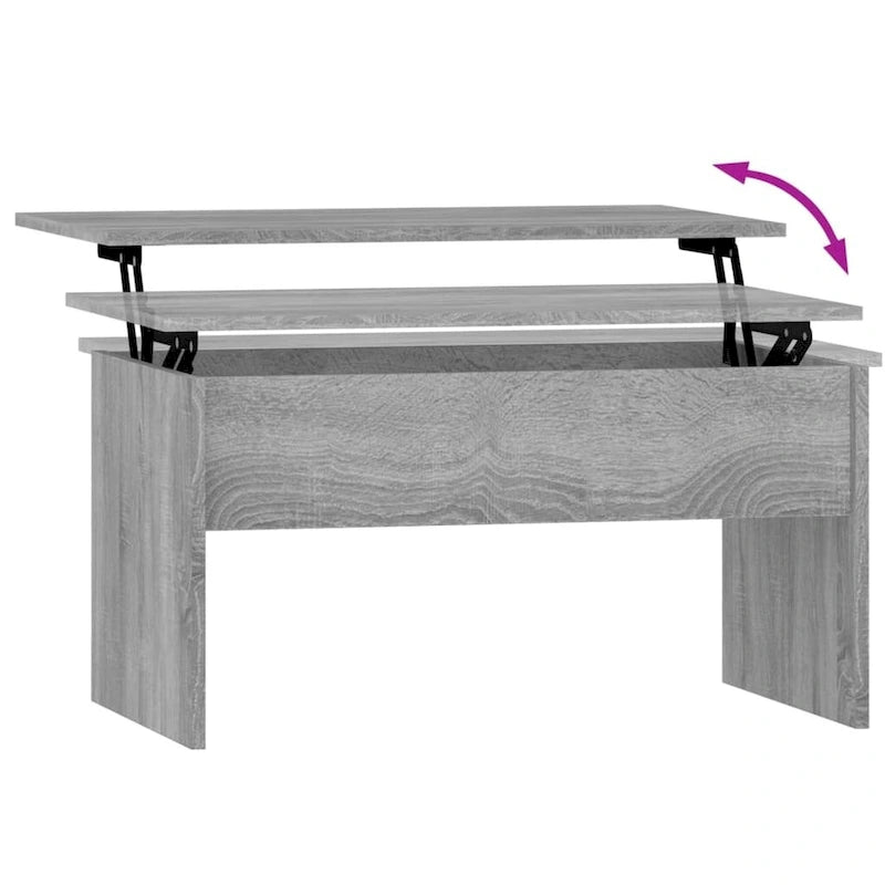 vidaXL Couchtisch mit Hebeplatte Beistelltisch Akzent-Sofatisch Holzwerkstoff - 80 x 50,5 x 41,5 cm