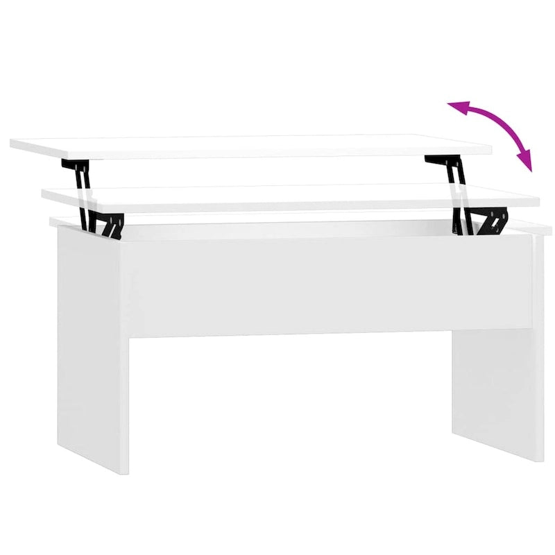 vidaXL Couchtisch mit Hebeplatte Beistelltisch Akzent-Sofatisch Holzwerkstoff - 80 x 50,5 x 41,5 cm