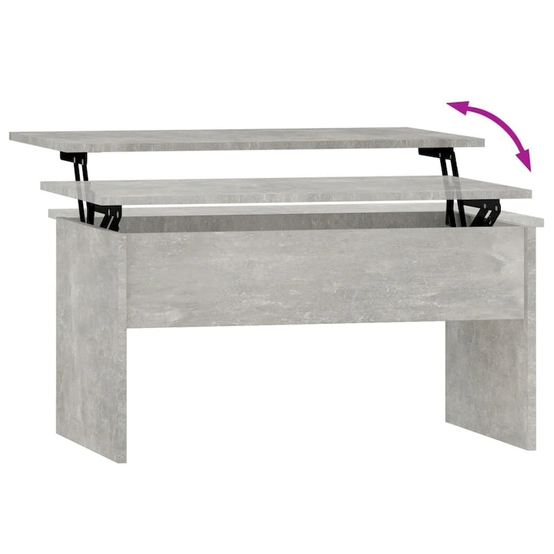 vidaXL Couchtisch mit Hebeplatte Beistelltisch Akzent-Sofatisch Holzwerkstoff - 80 x 50,5 x 41,5 cm