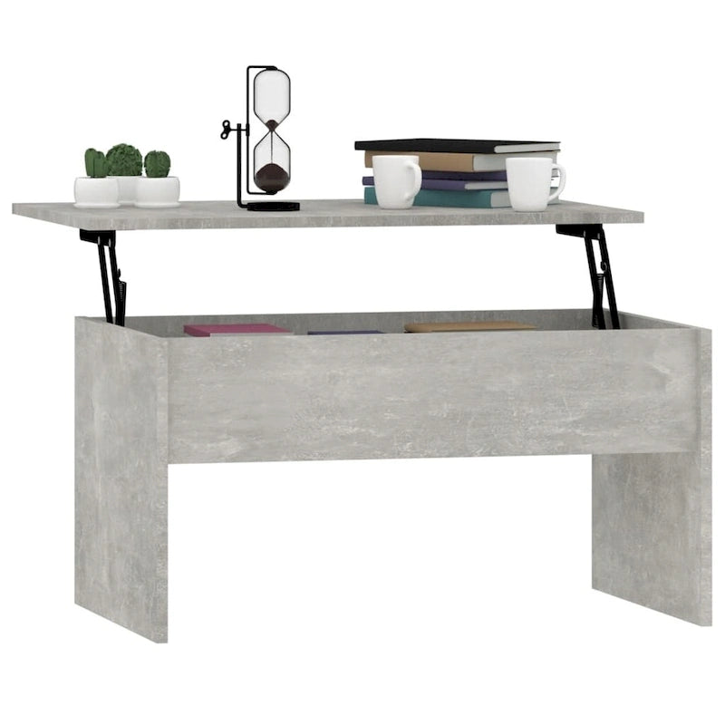vidaXL Couchtisch mit Hebeplatte Beistelltisch Akzent-Sofatisch Holzwerkstoff - 80 x 50,5 x 41,5 cm
