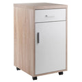 Kenner Storage Cabinet, 1-Drawer, Reclaimed Wood and White - 15.75W x 18.3D x 29.25H