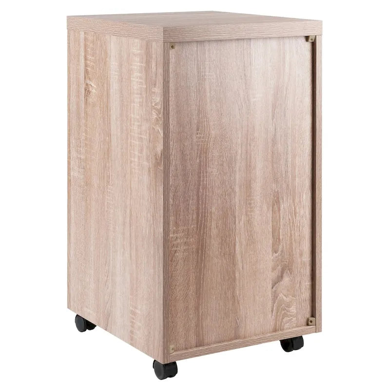 Kenner Aufbewahrungsschrank, 1 Schublade, Altholz und Weiß – 39,4 cm B x 45,75 cm T x 73,1 cm H