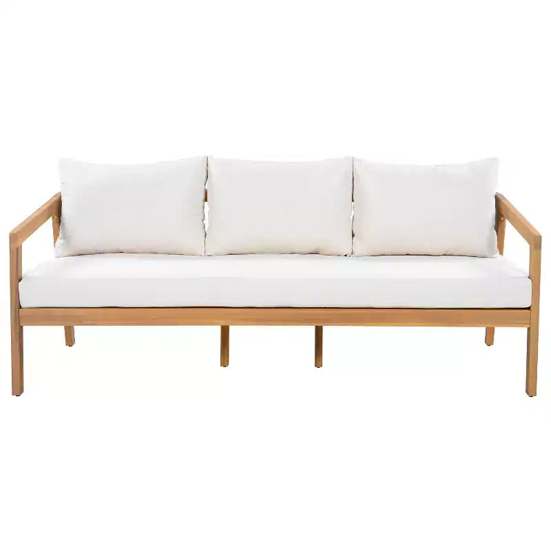 Christopher Knight Home Sunny Modernes 5-teiliges Akazien-Sitzgruppe mit rechteckigem Lattenrosttisch und 7 Sitzen