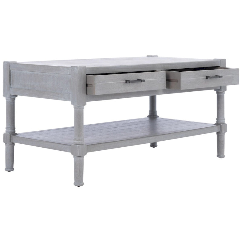 SAFAVIEH Alene Couchtisch mit 2 Schubladen und Ablage – 96 B x 48,2 L x 48,2 H cm – 96Bx48Tx48H
