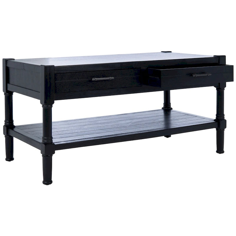 SAFAVIEH Alene Couchtisch mit 2 Schubladen und Ablage – 96 B x 48,2 L x 48,2 H cm – 96Bx48Tx48H