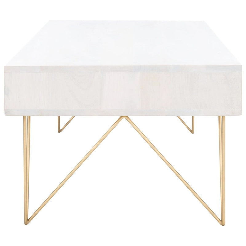 SAFAVIEH Nilgun Couchtisch für Wohnzimmer, 1 Schublade, 1 Ablage – 43 B x 21,6 T x 16 H – 43Bx22Tx16H
