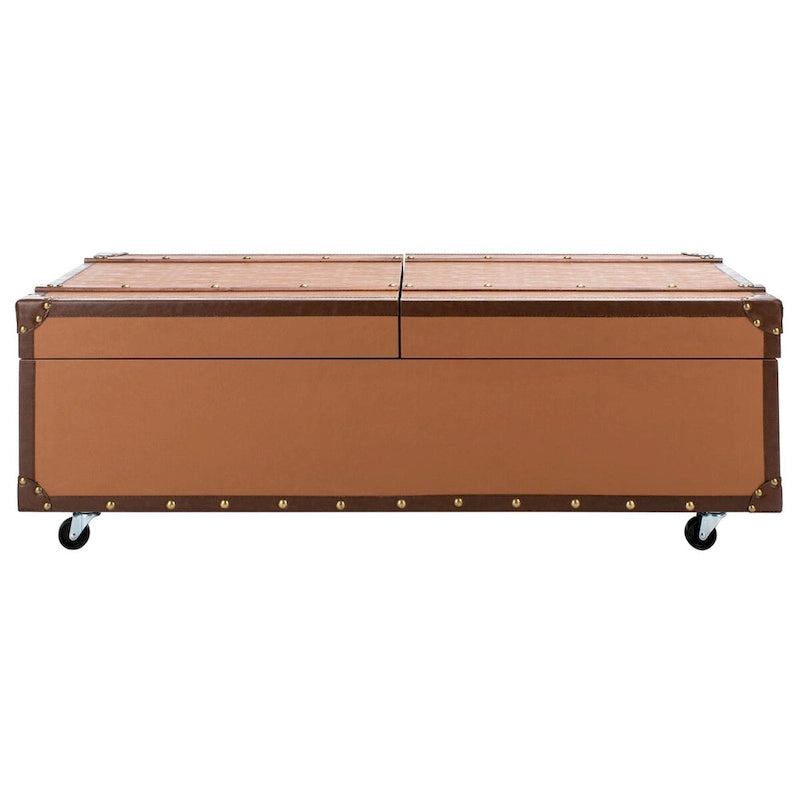 SAFAVIEH Terese Couchtisch Aufbewahrungstruhe mit Weinregal – 119,9 cm B x 59,9 cm L x 39,1 cm H – 47Bx24Tx15H