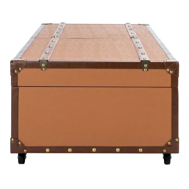 SAFAVIEH Terese Couchtisch Aufbewahrungstruhe mit Weinregal – 119,9 cm B x 59,9 cm L x 39,1 cm H – 47Bx24Tx15H