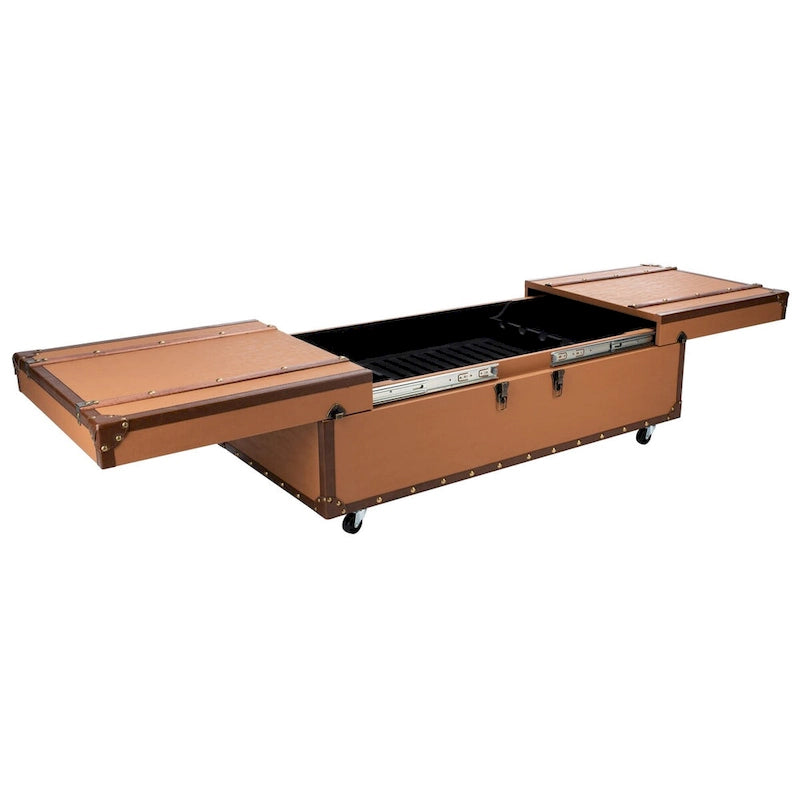 SAFAVIEH Terese Couchtisch Aufbewahrungstruhe mit Weinregal – 119,9 cm B x 59,9 cm L x 39,1 cm H – 47Bx24Tx15H